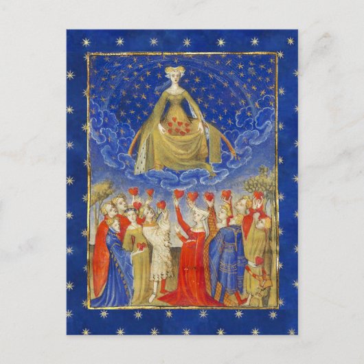 KONINGIN VAN DE HOORZITTING IN DE Valentijnsdag VA Briefkaart (Voorkant)