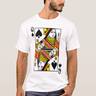 Koningin van de Kaart Suit Halloween Costume Poker T-shirt