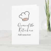 Koningin van de keuken chef koken voeg naam kroon 