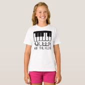 Koningin van de Keys Piano T-shirt (Voorkant volledig)