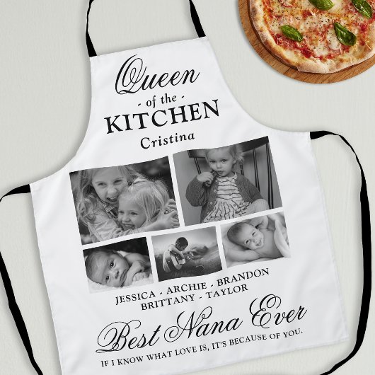 Koningin van de Kitchen Nana Foto Collage Apron Schort