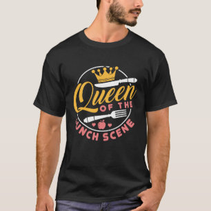 Koningin van de Lunch Scene Cute Lunch Lady T-shirt