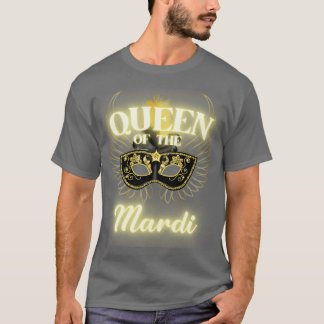 Koningin van de Mardi Masquerade Bead Parade Vrouw T-shirt
