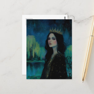 Koningin van de nacht bij de Willow Pond Briefkaart