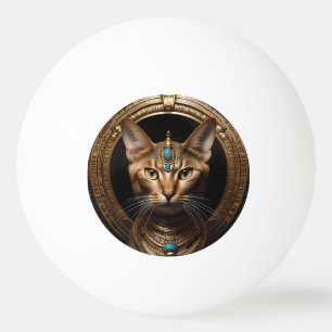 Koningin van de Nijl: Cleopatra de kat in hoofdtoo Pingpongballen