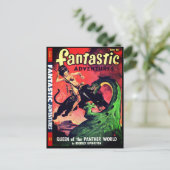 koningin van de panter wereld: Fantasy Pulp Briefkaart (Staand voorkant)