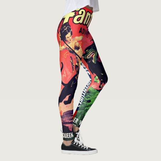 koningin van de panter wereld: Fantasy Pulp Leggings (Rechts)