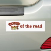 Koningin van de Road Funny Bumpersticker (Op auto)
