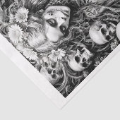 Koningin van de schedel tissuepapier (Detail)