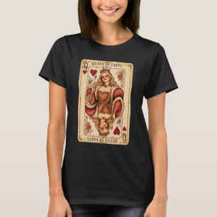 Koningin van de Scheten Speelkaart Koninklijke Dam T-shirt