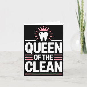 Koningin van de schone grappige mondhygiënist humo kaart