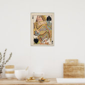  koningin van de schoppensport Kaart (1889) Poster (Keuken)