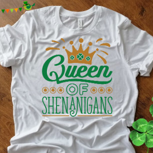 Koningin van de Shenanigans St. Patrick's Day T-shirt