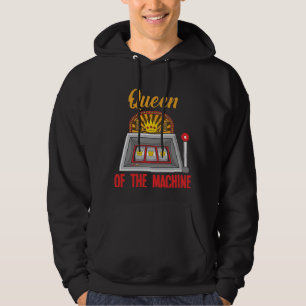 Koningin van de Slot Machine Gambler Casino Woman Hoodie