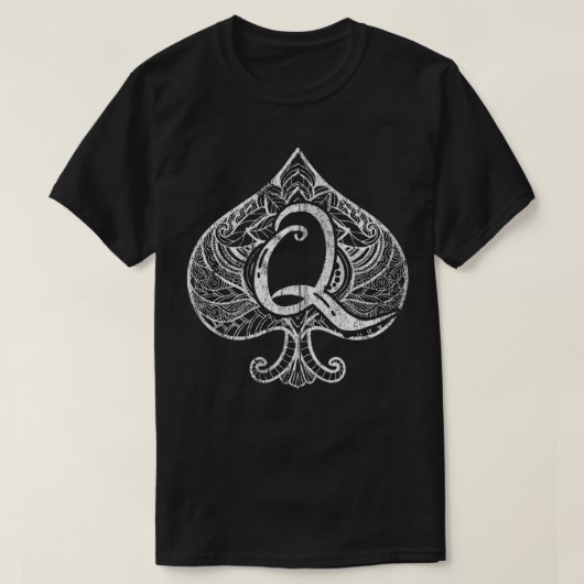 Koningin van de Spades Zip T-shirt (Design voorkant)