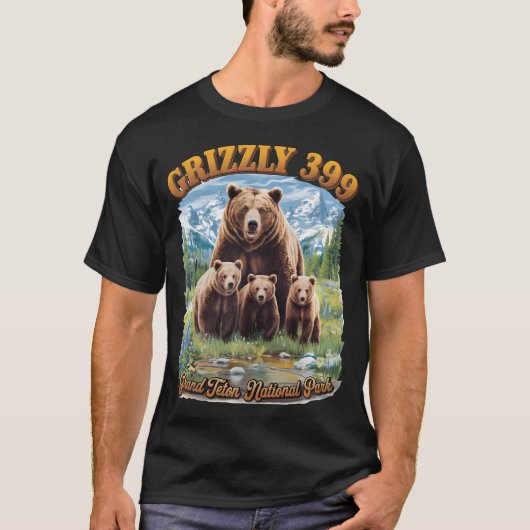 Koningin van de Tetons Grizzly 399 Nationaal Park T-shirt (Voorkant)