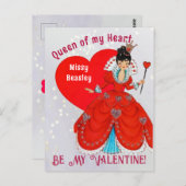  koningin van de Valentijn Holiday Briefkaart (Voorkant / Achterkant)