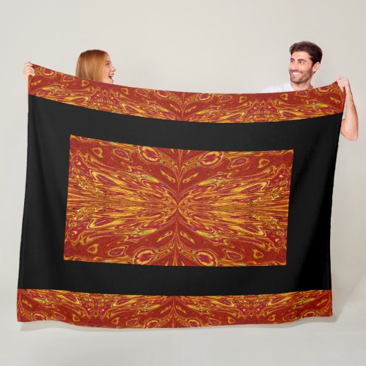 Koningin van de Vlinders 67 Fleece Deken (In situ)