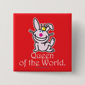 koningin van de wereld vierkante button 5,1 cm