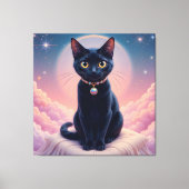 Koningin van de Zwarte Kat hemel Canvas Afdruk (Voorkant)