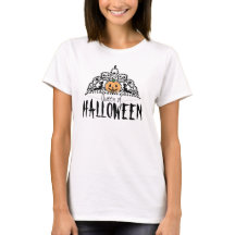 koningin van Halloween-Shirt White