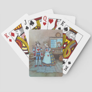 Koningin van Harten kinderrijmpje Illustratie Pokerkaarten