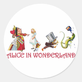 KONINGIN VAN HARTEN, MAD HATTER & BILL DE HAGEDIS RONDE STICKER