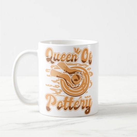 Koningin van het aardewerk aardewerk Pro wiel hobb Koffiemok (Links)