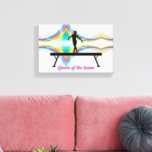 Koningin van het Beam - Abstracte speelkunst Canvas Afdruk (Insitu (Woonkamer))