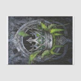 Koningin van het bos, zilveren kroon van varens tissuepapier