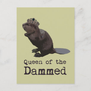 Koningin van het Dammed Briefkaart