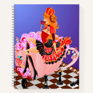 Koningin van het hart wonderland notitieboek