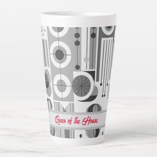 Koningin van het Huis Hedendaagse Midden-eeuwse st Latte Mok (Voorkant)