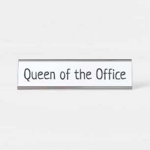 Koningin van het Kantoor Bureau Naambordje