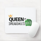 Koningin van het muisblok van spreadsheets muismat (Met muis)