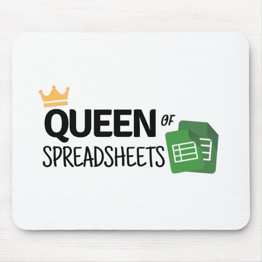Koningin van het muisblok van spreadsheets muismat (Voorkant)