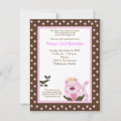 Koningin van het Oerwoud Roze tijger - uitnodiging (Voorkant)