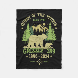 Koningin van het Tetons Grizzly 9 National Park 19 Fleece Deken