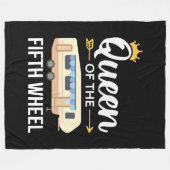 Koningin van het vijfde wiel I Fleece Deken (Voorkant (Horizontaal))