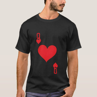 Koningin van Hij Spelen Kaart Halloween Liefde T-shirt