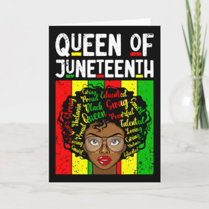 Koningin Van Juneteenth Black History Month Melani Kaart