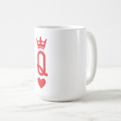 Koningin van kaarten koffiemok (Voorkant rechts)