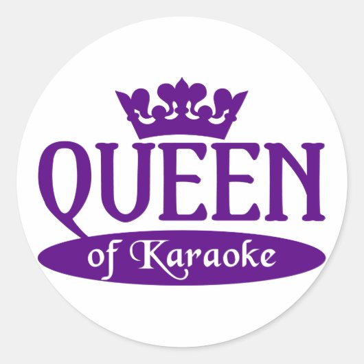 Koningin van Karaoke stickers (Voorkant)