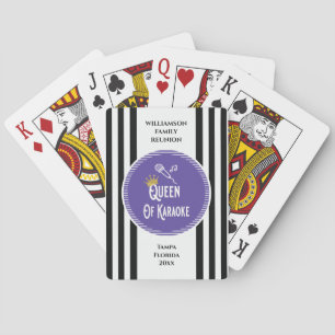 Koningin van Karaoke Zangwedstrijd Familiereünie Pokerkaarten