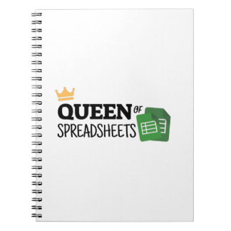 Koningin van notitieboek van spreadsheets