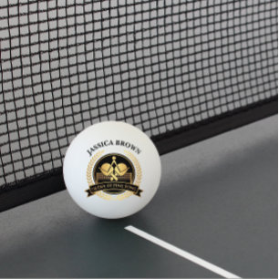 Koningin Van Ping Pong Aangepaste Naam Gouden Kl Pingpongballen