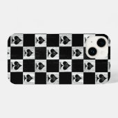 koningin van schoppen iPhone Case White Checkers Q iPhone Hoesje (Achterkant horizontaal)