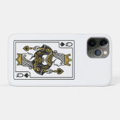 Koningin van Schoppen - Zwart & Goud Case-Mate iPhone Case (Achterkant (horizontaal))