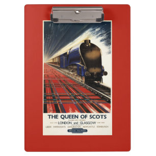 Koningin van Schots Pullman Train Klembord