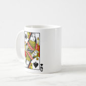 Koningin van Spades-speelkaarten Koffiemok (Voorkant links)